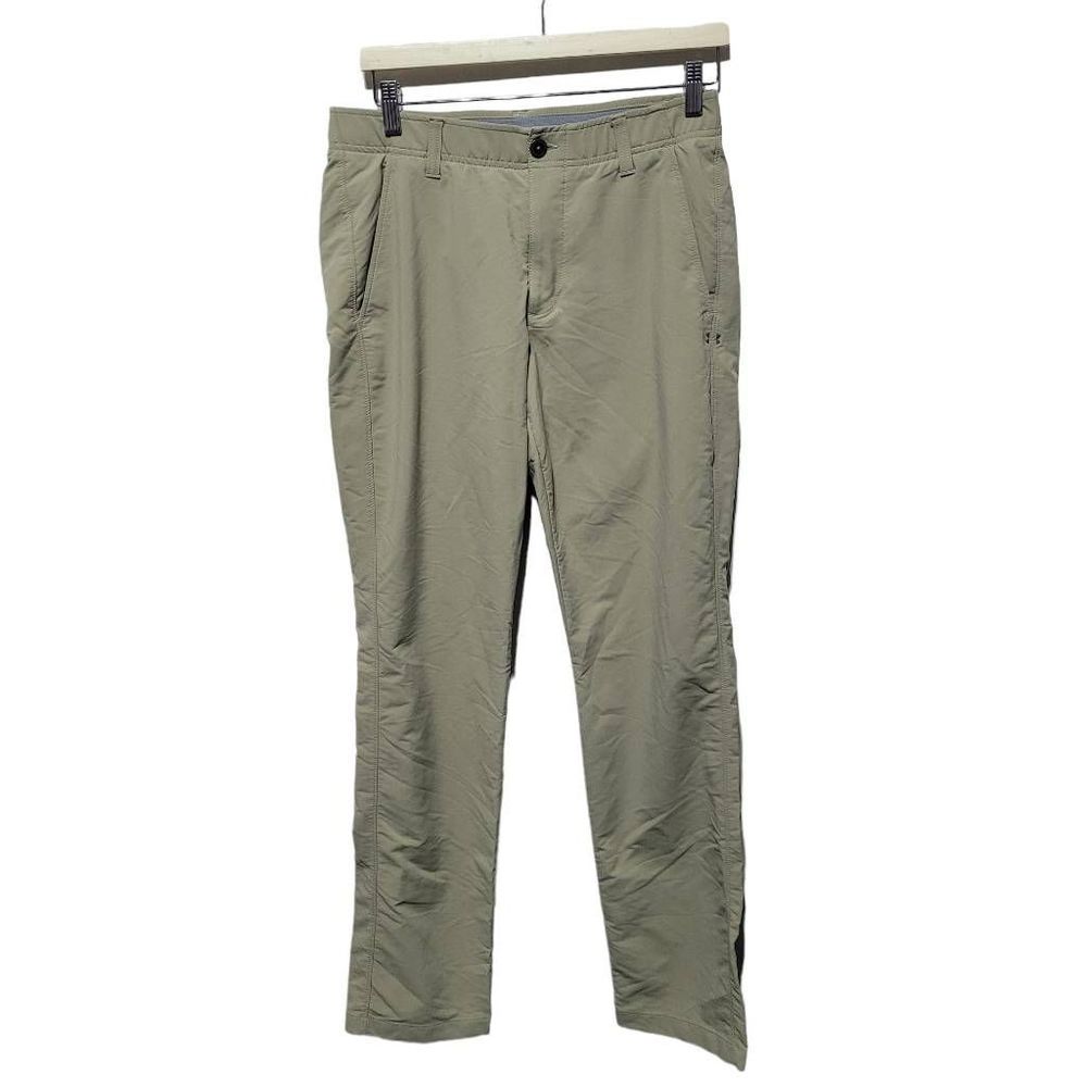Under Armour Lightweight Performance Golf Tan Khaki Nylon Breathable Pants 32x34